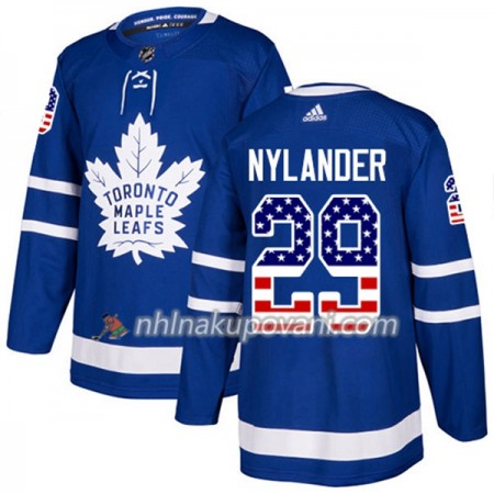Toronto Maple Leafs Dresy William Nylander 29 2017-2018 USA Flag Fashion Modrá Adidas Authentic - Pánské